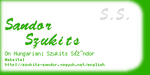 sandor szukits business card